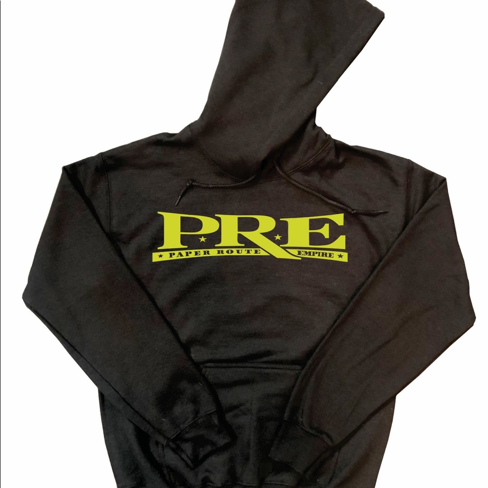 Young Dolph Hoodie Paper Route Empire Black (Yellow Design)